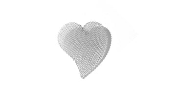 Pendente prata 925 em forma de coração de filigrana contemporânea fabricado à mão em Portugal